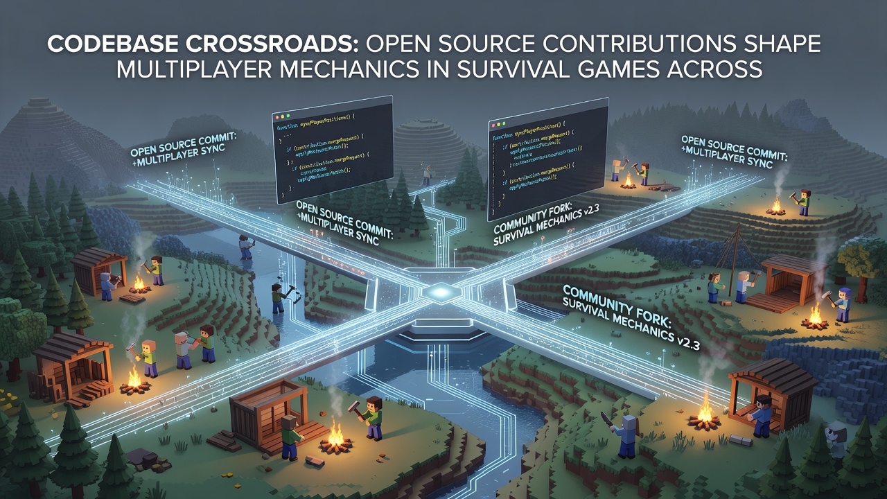 Multiplayer survival game session showing synchronized player actions across digital platforms