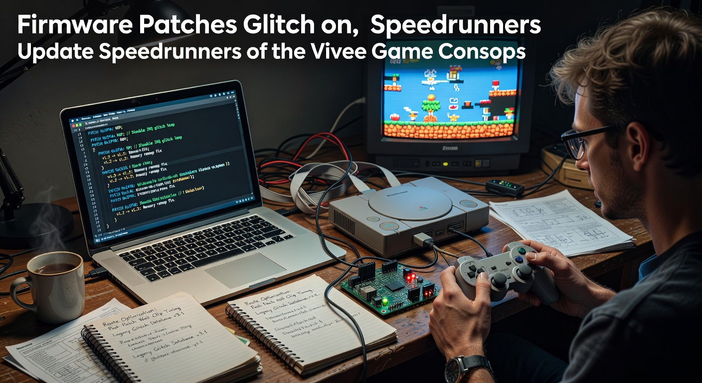 Dedicated speedrunners examining legacy console hardware modifications after firmware updates