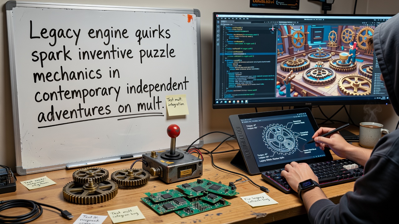 Mobile and console interfaces displaying puzzle sequences derived from legacy collision quirks