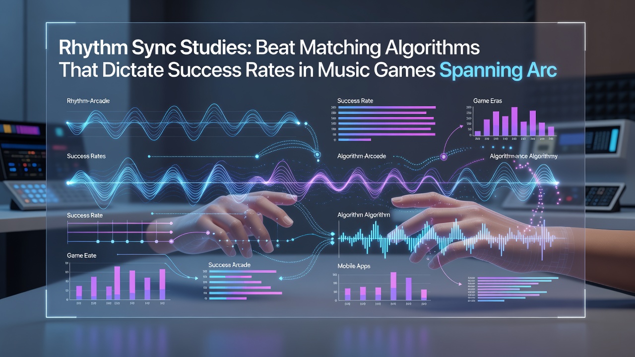 Smartphone screen showing mobile rhythm game interface with beat matching indicators and score feedback