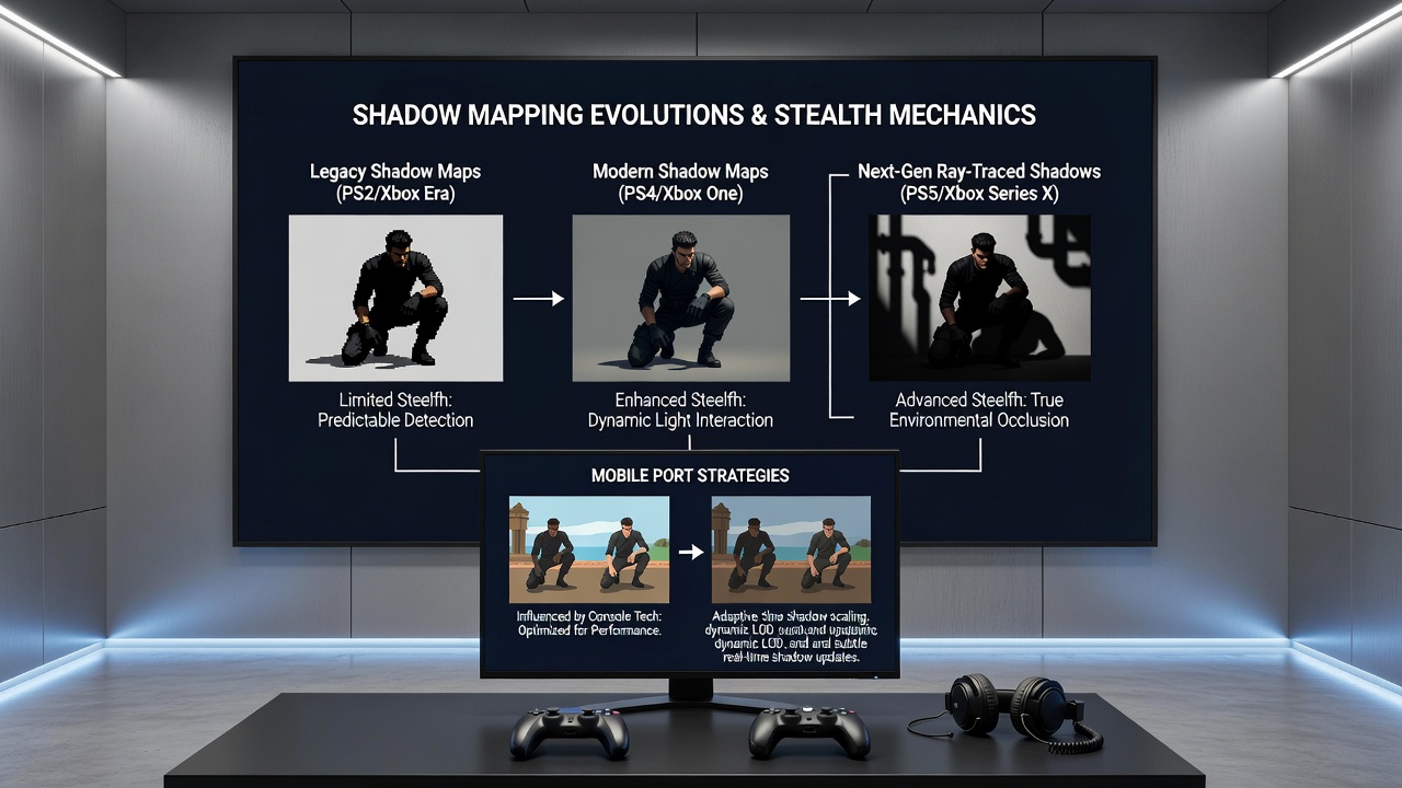Indie developers reviewing mobile port adjustments for shadow rendering consistency