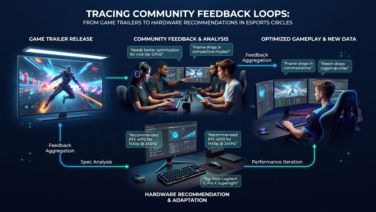 Hardware recommendation threads in esports Discord servers following recent game trailer releases